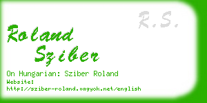 roland sziber business card